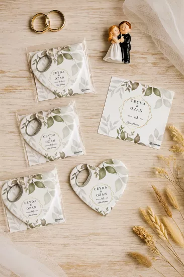 Kartlı Kalp Açacak Magnet – Söz, Nişan, Kına, Nikah, Düğün Hatırası