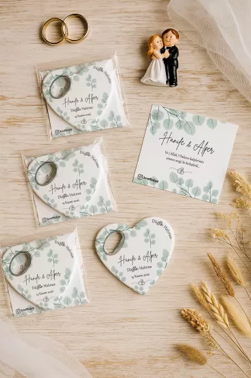 Kartlı Kalp Açacak Magnet – Söz, Nişan, Kına, Nikah, Düğün Hatırası