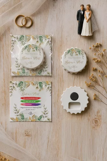 Söz Nişan Kına Nikah Düğün Hatırası – Jelatin Kartlı Kapak Açacak Magnet