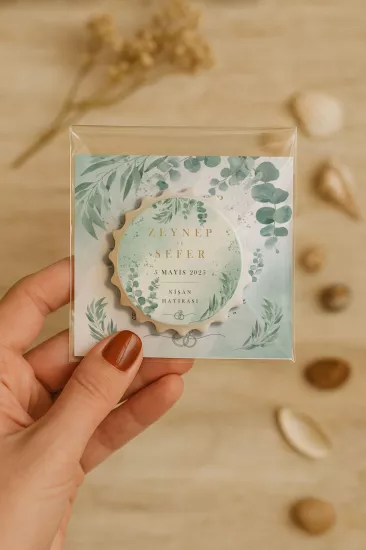 Söz Nişan Kına Nikah Düğün Hatırası – Jelatin Kartlı Kapak Açacak Magnet