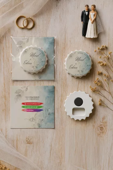 Söz Nişan Kına Nikah Düğün Hatırası – Jelatin Kartlı Kapak Açacak Magnet