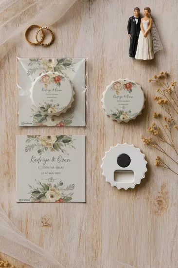 Söz Nişan Kına Nikah Düğün Hatırası – Jelatin Kartlı Kapak Açacak Magnet