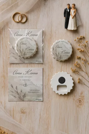 Söz Nişan Kına Nikah Düğün Hatırası – Jelatin Kartlı Kapak Açacak Magnet