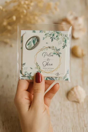 Kartlı Kare Açacak Magnet – Söz, Nişan, Kına, Nikah, Düğün Hediyesi