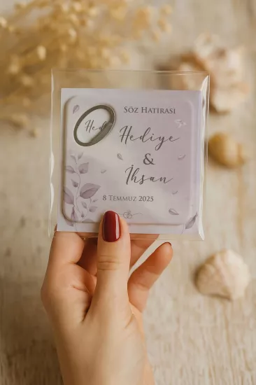 Kartlı Kare Açacak Magnet – Söz, Nişan, Kına, Nikah, Düğün Hediyesi