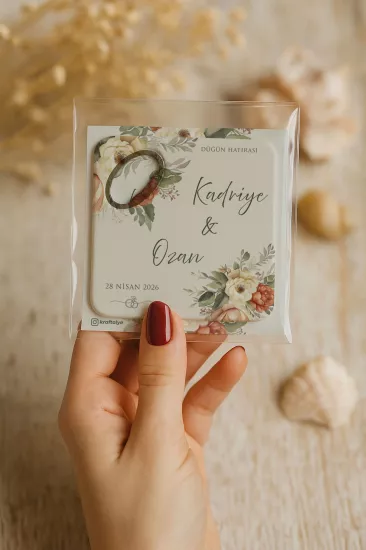 Kartlı Kare Açacak Magnet – Söz, Nişan, Kına, Nikah, Düğün Hediyesi
