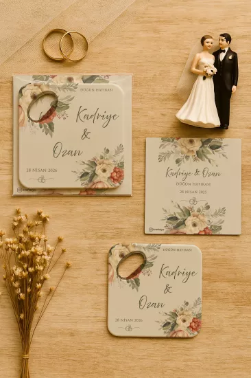 Kartlı Kare Açacak Magnet – Söz, Nişan, Kına, Nikah, Düğün Hediyesi