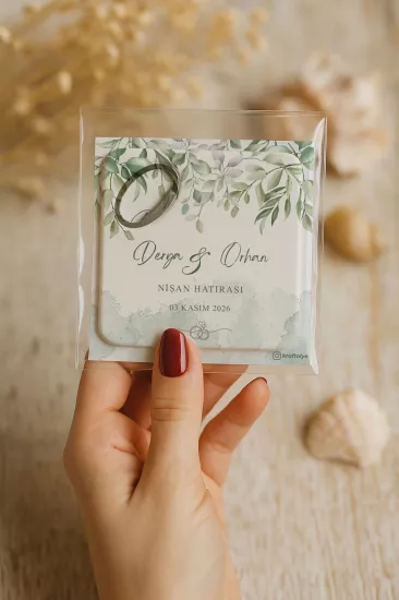Kartlı Kare Açacak Magnet – Söz, Nişan, Kına, Nikah, Düğün Hediyesi