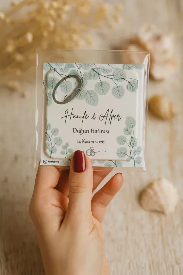 Kartlı Kare Açacak Magnet – Söz, Nişan, Kına, Nikah, Düğün Hediyesi