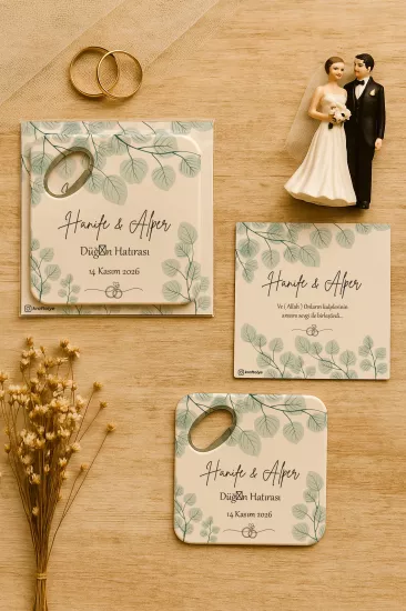 Kartlı Kare Açacak Magnet – Söz, Nişan, Kına, Nikah, Düğün Hediyesi