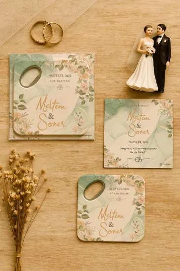 Kartlı Kare Açacak Magnet – Söz, Nişan, Kına, Nikah, Düğün Hediyesi