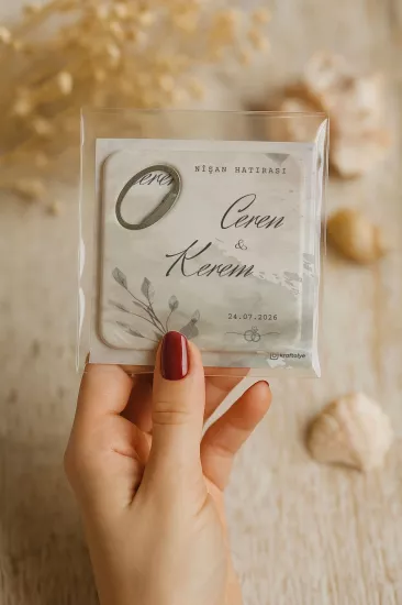 Kartlı Kare Açacak Magnet – Söz, Nişan, Kına, Nikah, Düğün Hediyesi
