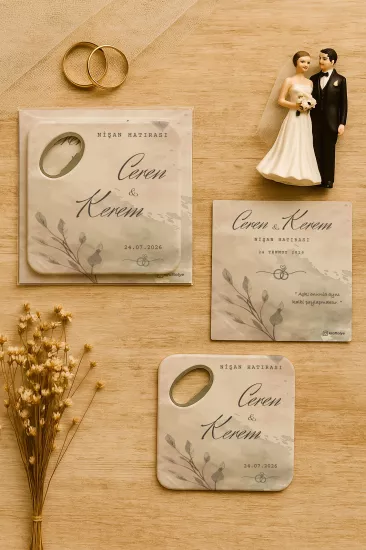 Kartlı Kare Açacak Magnet – Söz, Nişan, Kına, Nikah, Düğün Hediyesi