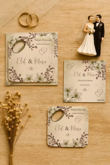 Kartlı Kare Açacak Magnet – Söz, Nişan, Kına, Nikah, Düğün Hediyesi