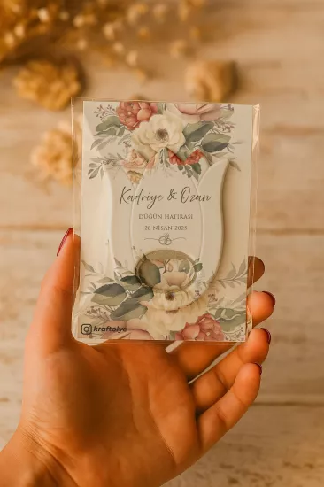 Kişiye Özel Lale Açacak Magnet | Söz, Nişan, Nikah, Düğün Hatırası