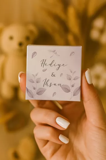 Metal Kutuda Karton Kutulu Madlen Çikolata | Söz, Nişan, Kına, Nikah, Düğün Hatırası