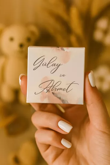 Metal Kutuda Karton Kutulu Madlen Çikolata | Söz, Nişan, Kına, Nikah, Düğün Hatırası