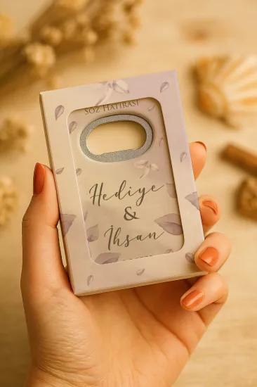 Kişiye Özel Söz, Kına, Nişan, Nikah, Düğün Hediyelik Kutulu Açacak Magnet