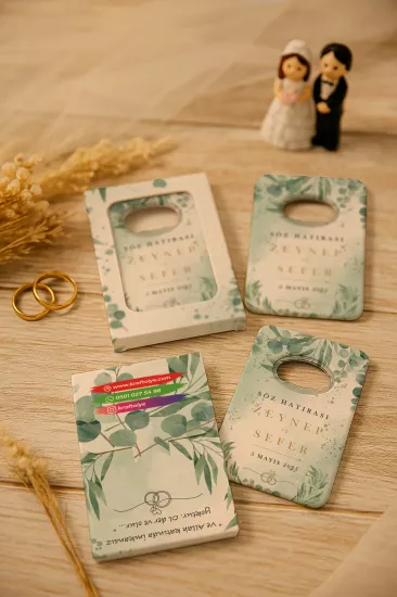 Kişiye Özel Söz, Kına, Nişan, Nikah, Düğün Hediyelik Kutulu Açacak Magnet