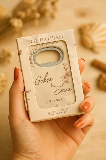 Kişiye Özel Söz, Kına, Nişan, Nikah, Düğün Hediyelik Kutulu Açacak Magnet