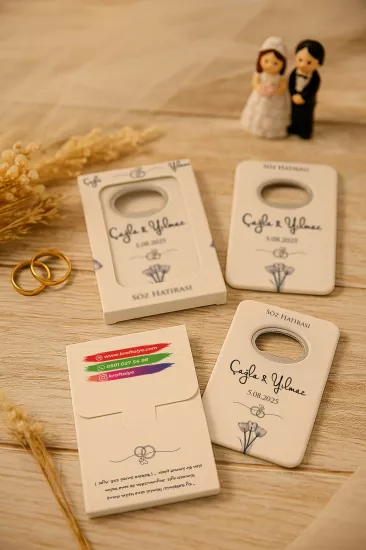 Kişiye Özel Söz, Kına, Nişan, Nikah, Düğün Hediyelik Kutulu Açacak Magnet