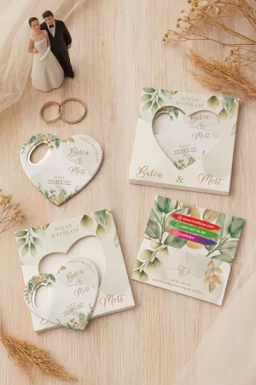 Özel Baskılı Kutulu Kalp Açacak Magnet – Söz, Nişan, Kına ve Düğün Hediyelikleri