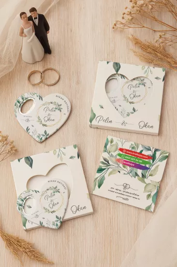 Özel Baskılı Kutulu Kalp Açacak Magnet – Söz, Nişan, Kına ve Düğün Hediyelikleri