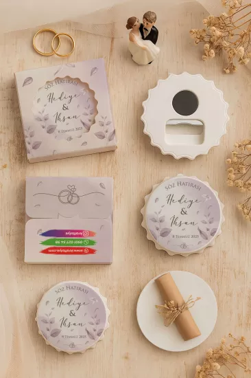 Söz Nişan Kına Nikah Düğün Hatırası – Kutulu Kapak Açacak Magnet