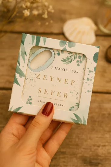 Kutulu Kare Bardak Altlığı Açacak Magnet – Düğün Hediyeliği