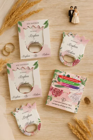 Söz Nişan Kına Nikah Düğün Hatırası Kutulu Lale Açacak Magnet
