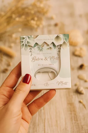 Söz Nişan Kına Nikah Düğün Hatırası Kutulu Lale Açacak Magnet