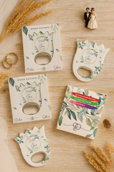 Söz Nişan Kına Nikah Düğün Hatırası Kutulu Lale Açacak Magnet