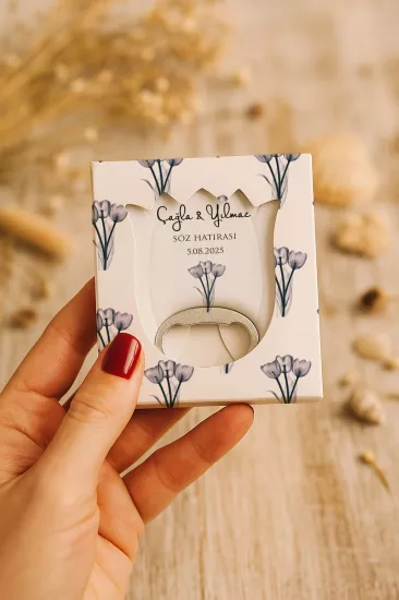 Söz Nişan Kına Nikah Düğün Hatırası Kutulu Lale Açacak Magnet