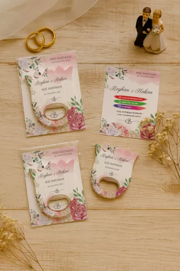 Kişiye Özel Lale Açacak Magnet | Söz, Nişan, Nikah, Düğün Hatırası