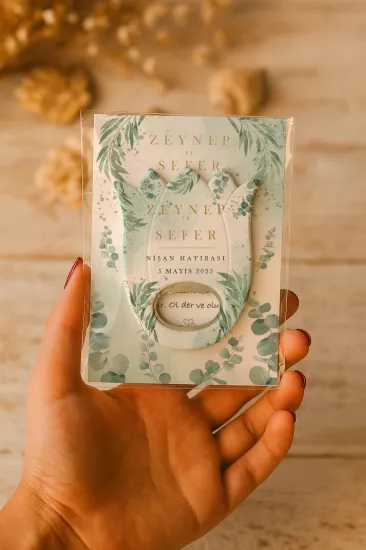 Kişiye Özel Lale Açacak Magnet | Söz, Nişan, Nikah, Düğün Hatırası