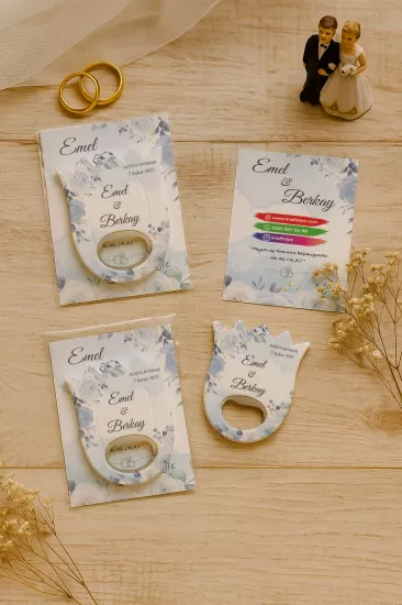 Kişiye Özel Lale Açacak Magnet | Söz, Nişan, Nikah, Düğün Hatırası