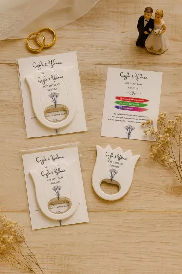 Kişiye Özel Lale Açacak Magnet | Söz, Nişan, Nikah, Düğün Hatırası