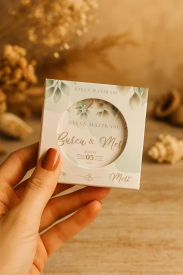 Söz Nişan Kına Nikah Düğün Hatırası Kutulu Metal Açacak Magnet