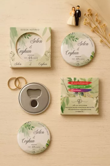 Söz Nişan Kına Nikah Düğün Hatırası Kutulu Metal Açacak Magnet