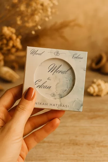 Söz Nişan Kına Nikah Düğün Hatırası Kutulu Metal Açacak Magnet