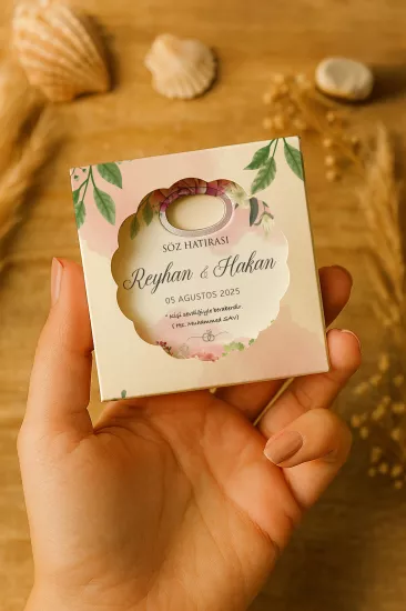 Kutulu Papatya Bardak Altlığı Açacak Magnet – Düğün Hediyeliği