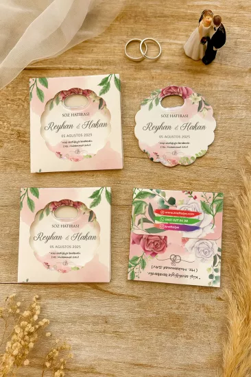 Kutulu Papatya Bardak Altlığı Açacak Magnet – Düğün Hediyeliği