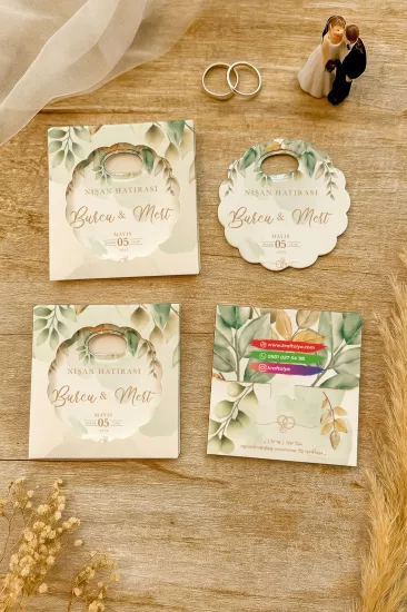 Kutulu Papatya Bardak Altlığı Açacak Magnet – Düğün Hediyeliği