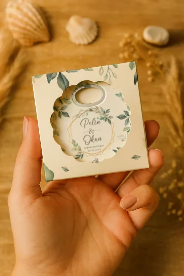 Kutulu Papatya Bardak Altlığı Açacak Magnet – Düğün Hediyeliği