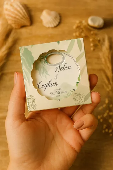 Kutulu Papatya Bardak Altlığı Açacak Magnet – Düğün Hediyeliği