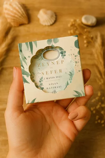 Kutulu Papatya Bardak Altlığı Açacak Magnet – Düğün Hediyeliği