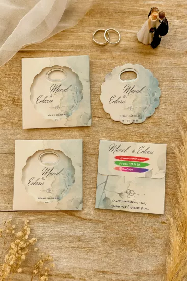 Kutulu Papatya Bardak Altlığı Açacak Magnet – Düğün Hediyeliği