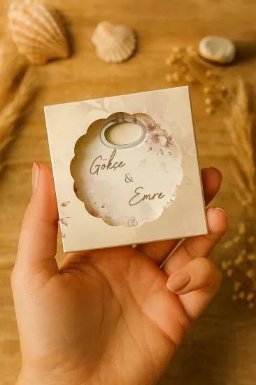 Kutulu Papatya Bardak Altlığı Açacak Magnet – Düğün Hediyeliği