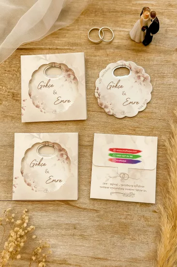 Kutulu Papatya Bardak Altlığı Açacak Magnet – Düğün Hediyeliği