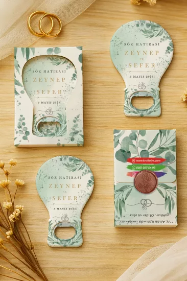 Söz Nişan Nikah Düğün Hediyeliği Mühürlü Kutulu Balon Açacak Magnet